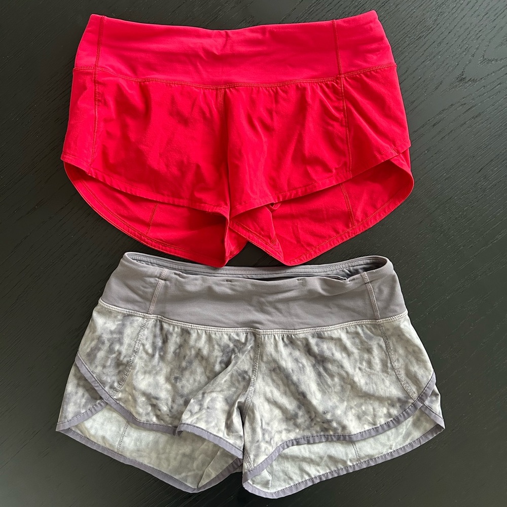 Lululemon Speed Shorts - 2 PAIR